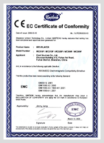 CE Certification of Conformity