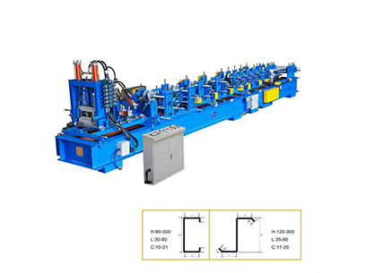 Full automatic interchangeable cz purlin Channel roll forming machine